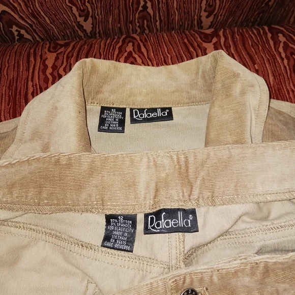 REFAELLA 2 Piece Sz 12 Brown Long Sleeve Collared Pocket Women's - Picture 11 of 16